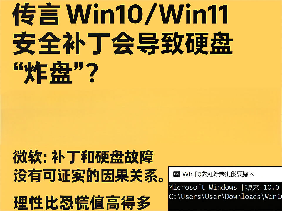 Win10／Win11 的安全补丁导致硬盘“炸盘”